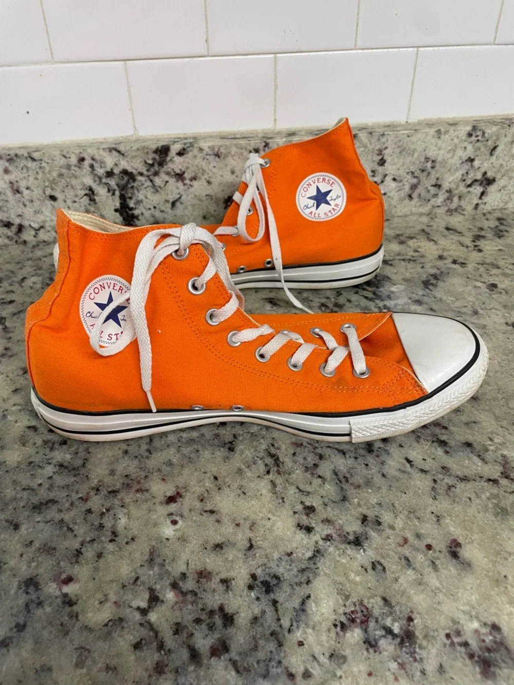 Converse Chuck Taylor All Star Hi Seasonal shoes orange colorway men 12 woman 14 - Picture 5 of 9